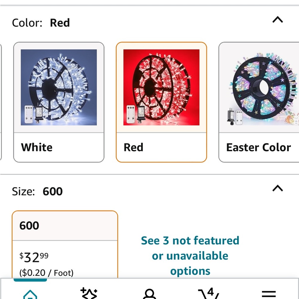 JMEXSUSS 600 LED Red string